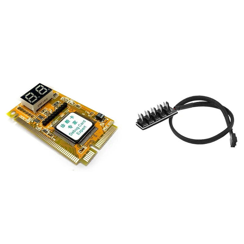 3 In 1 Debug Card Mini PCI PCI-E LPC Laptop Analyzer Tester With Computer Case Fan Hub One Point Five Pwm Fan HUB
3 In 1 Debug Card Mini PCI PCI-E LPC Laptop Analyzer Tester With Computer Case Fan Hub One Point Five Pwm Fan HUB