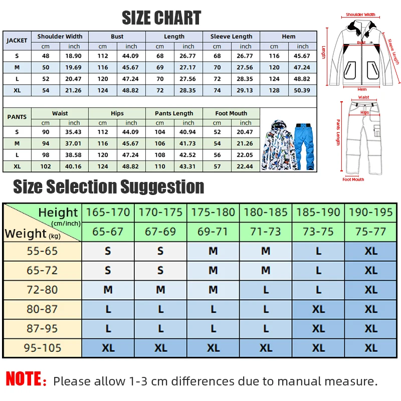 Snowboard Jacket Men Winter Warm Windproof Waterproof Outdoor Sports Snow Jackets and Pants Hot Ski Equipment Ski Suit Men HULK
Snowboard Jacket Men Winter Warm Windproof Waterproof Outdoor Sports Snow Jackets and Pants Hot Ski Equipment Ski Suit Men HULK