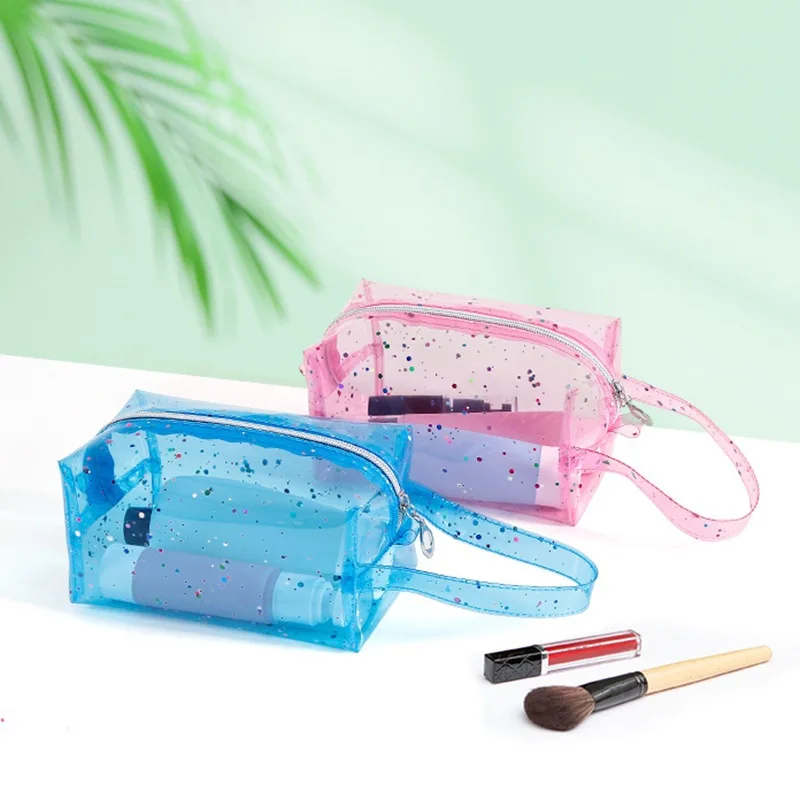 Korean version of the sequin waterproof wash bag travel together to carry the bag color pvc transparent makeup bag
Korean version of the sequin waterproof wash bag travel together to carry the bag color pvc transparent makeup bag