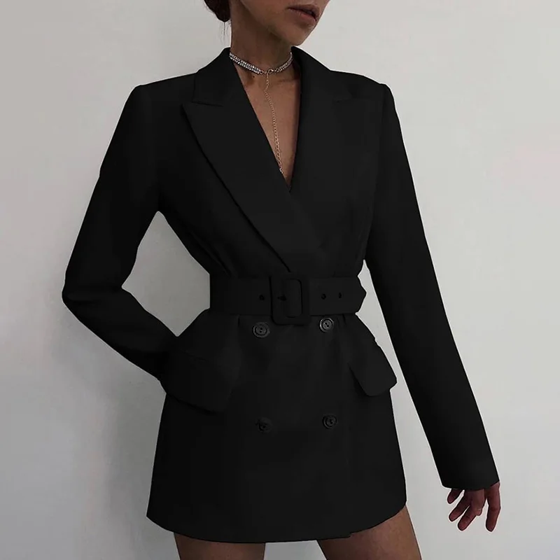 Fandy Lokar Double Breasted Blazers Women Fashion Office Lady Jackets Women Elegant Tie Belt Notched Pockets Suit Female Ladies
Fandy Lokar Double Breasted Blazers Women Fashion Office Lady Jackets Women Elegant Tie Belt Notched Pockets Suit Female Ladies