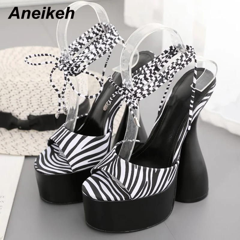 Aneikeh Fashion Silk Shallow Platform Sandals Summer Sexy Peep Toe Round Heels Women's High Shoes 2022 Cross-Tied Animal Prints
Aneikeh Fashion Silk Shallow Platform Sandals Summer Sexy Peep Toe Round Heels Women's High Shoes 2022 Cross-Tied Animal Prints