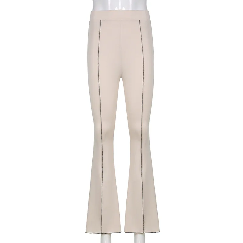 ALLNeon 90s Aesthetics High Waist Flare Pants Women Summer Y2K Streetwear Stitch Full Length Nude Trousers Slim Casual Pants New
ALLNeon 90s Aesthetics High Waist Flare Pants Women Summer Y2K Streetwear Stitch Full Length Nude Trousers Slim Casual Pants New