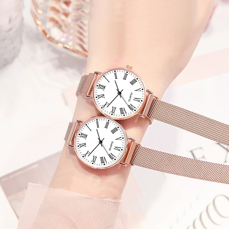 Retro Ultra-thin Charm Women Watches Traditional Dial Rose Quartz Mesh Strap Minimalism WristWatch Relogio Feminino Clock
Retro Ultra-thin Charm Women Watches Traditional Dial Rose Quartz Mesh Strap Minimalism WristWatch Relogio Feminino Clock
