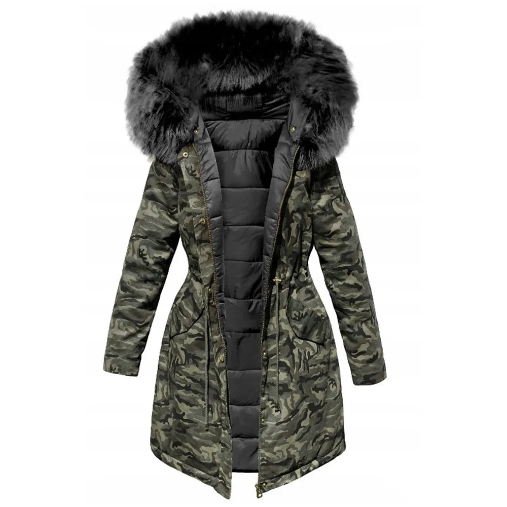 Long Coats Women 2021 Camouflage Coat Hooded Outwear Windbreaker Zipper Stitching Casual Warm Slim Winter Overcoats New Fashion
Long Coats Women 2021 Camouflage Coat Hooded Outwear Windbreaker Zipper Stitching Casual Warm Slim Winter Overcoats New Fashion
