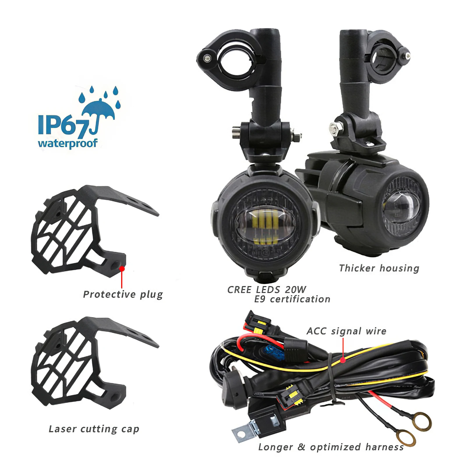 2pcs Two Modes Intelligent Design Auxiliary Light Led Waterproof Intelligent Timing Auxiliary Spotlight For BMW Motorcycle
2pcs Two Modes Intelligent Design Auxiliary Light Led Waterproof Intelligent Timing Auxiliary Spotlight For BMW Motorcycle