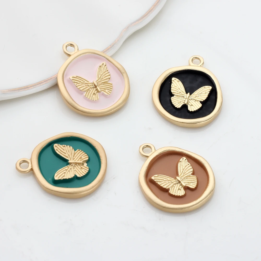 Zinc Alloy Enamel Butterfly Round Coin Charms 6pcs/lot For DIY Jewelry Earring Making Accessories
Zinc Alloy Enamel Butterfly Round Coin Charms 6pcs/lot For DIY Jewelry Earring Making Accessories