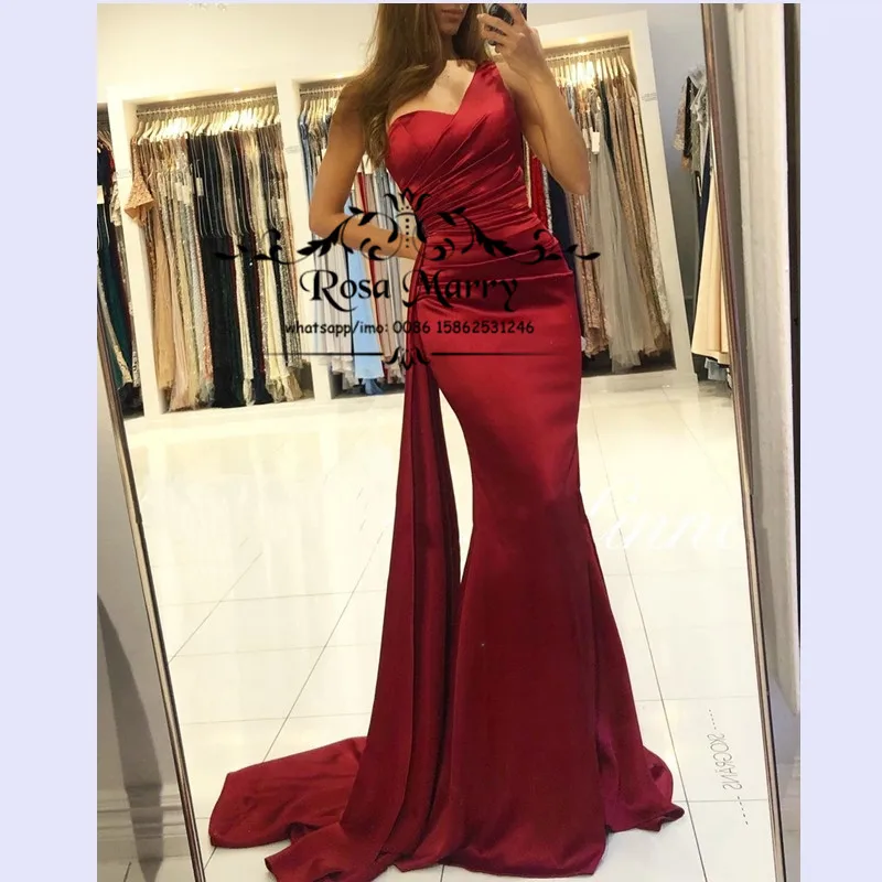 Sexy One Shoulder Red Mermaid Evening Dresses 2020 Plus Size Long Satin Cheap Girls Formal Dresses Evening Wear For Women
Sexy One Shoulder Red Mermaid Evening Dresses 2020 Plus Size Long Satin Cheap Girls Formal Dresses Evening Wear For Women