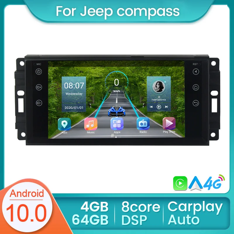 Auto Radio Multimedia GPS Navigation Player For Jeep Campass Grand Cherokee Hrysler Sebring Aspen 300C 2007 2008 2009 2010 2011
Auto Radio Multimedia GPS Navigation Player For Jeep Campass Grand Cherokee Hrysler Sebring Aspen 300C 2007 2008 2009 2010 2011