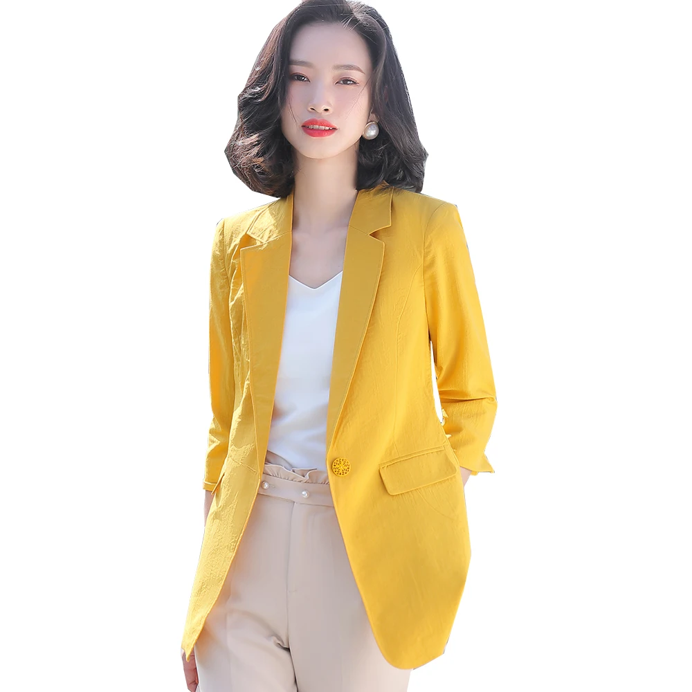 Fashion Spring Summer Half Sleeve Women Blazer Ladies New Arrival Green Yellow White Black Female Jacket Coat
Fashion Spring Summer Half Sleeve Women Blazer Ladies New Arrival Green Yellow White Black Female Jacket Coat