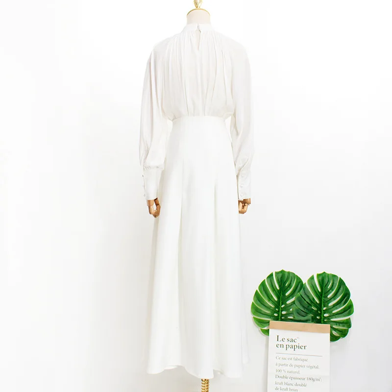Kpop IU Lee Ji Eun Party Temperament White Stand Collar Long Sleeved Shirt + Elegant High Waist Long Skirts Two Piece Set Women
Kpop IU Lee Ji Eun Party Temperament White Stand Collar Long Sleeved Shirt + Elegant High Waist Long Skirts Two Piece Set Women