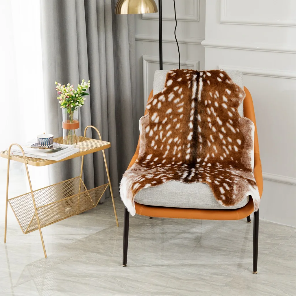 Faux Deer Rug Sika Deer Hide Carpet Animal Printed Rug Cowhide Rug Faux Hide Accent Mats for Home Office Living Room Decoration
Faux Deer Rug Sika Deer Hide Carpet Animal Printed Rug Cowhide Rug Faux Hide Accent Mats for Home Office Living Room Decoration