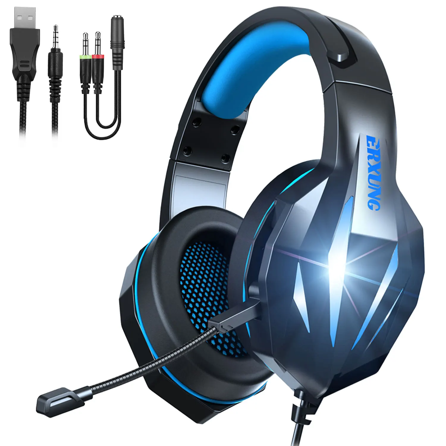 Stereo Bass Gaming Headset For PC PS4 PS5 Xbox Over Ear Gamer Headphone with Mic Noise Canceling Computer Phone Gaming Helmet
Stereo Bass Gaming Headset For PC PS4 PS5 Xbox Over Ear Gamer Headphone with Mic Noise Canceling Computer Phone Gaming Helmet