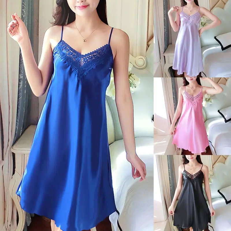 Simulation Silk Thin Nightdress Sexy Beachwear Women 2021 Summer Dress Open Back Solid Fashion Casual Loose Homewear
Simulation Silk Thin Nightdress Sexy Beachwear Women 2021 Summer Dress Open Back Solid Fashion Casual Loose Homewear