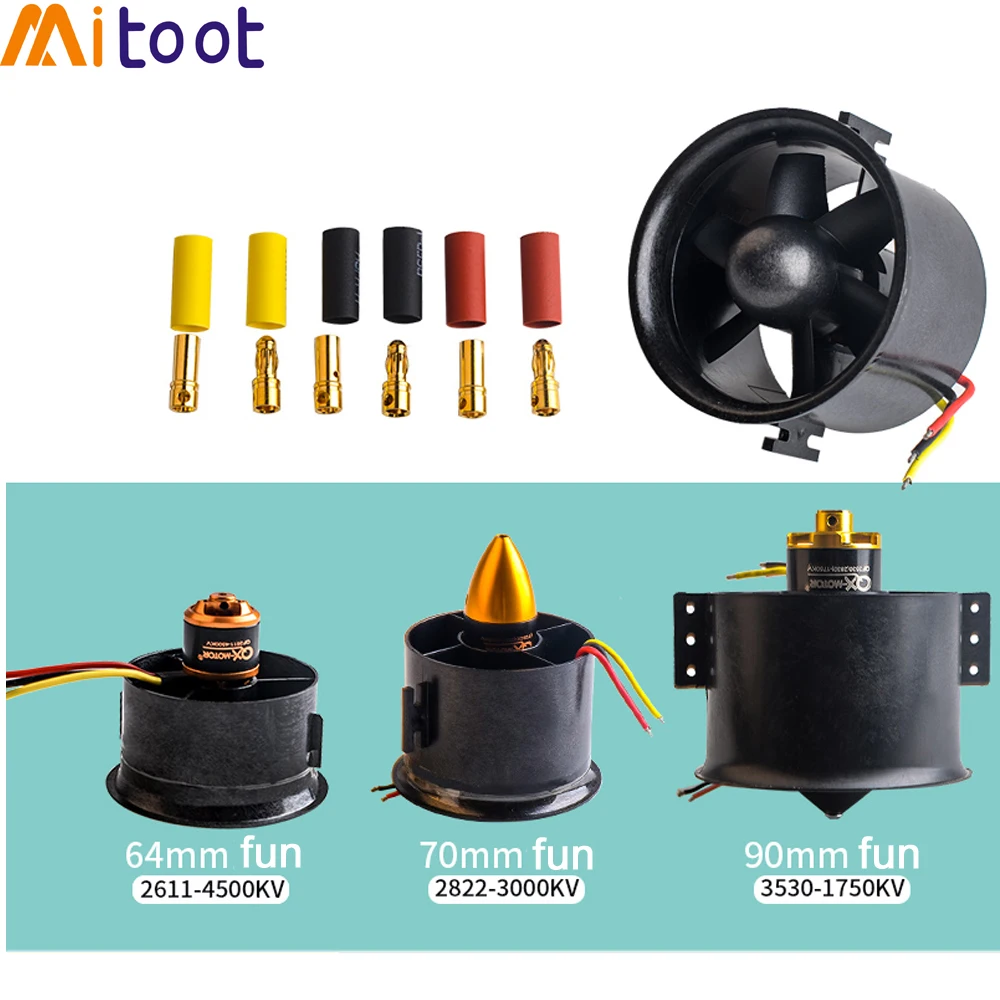 70 мм канальный вентилятор + 3000kv мотор spindle-4mm/64mm 4500kv двигатель/90 круглый 1750KV (для