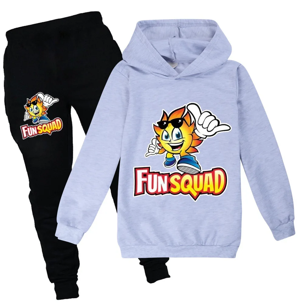 Spring Autumn New game Children's Sweater Fun Squad Boys Long Sleeve Hoodies Pants Set Teens Boy Tshirt+pants Set kids Clothes
Spring Autumn New game Children's Sweater Fun Squad Boys Long Sleeve Hoodies Pants Set Teens Boy Tshirt+pants Set kids Clothes