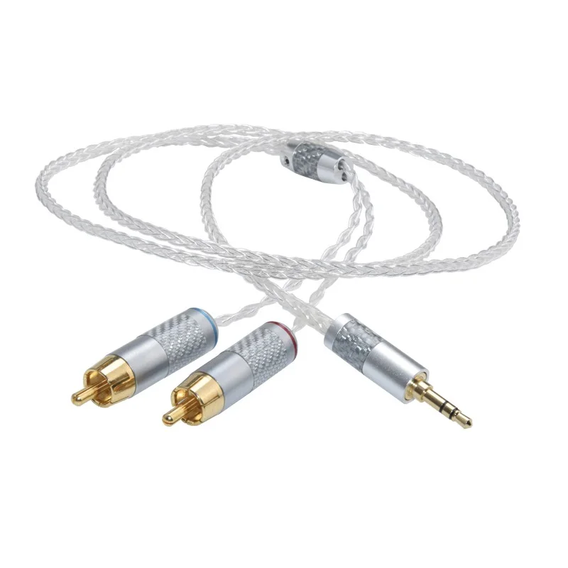 Silver-plated Hifi 3.5mm to 2RCA Audio Cabler PC Mobilephone Amplifier Interconnect High Quality 3.5 Jack to RCA Cable
Silver-plated Hifi 3.5mm to 2RCA Audio Cabler PC Mobilephone Amplifier Interconnect High Quality 3.5 Jack to RCA Cable