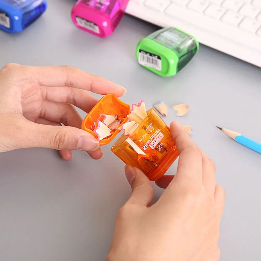 Pencil Sharpener Plastic Double Hole Pencil Sharpener Pencil Multi-Function Mechanical Pencil Sharpener Office School Supplies
Pencil Sharpener Plastic Double Hole Pencil Sharpener Pencil Multi-Function Mechanical Pencil Sharpener Office School Supplies
