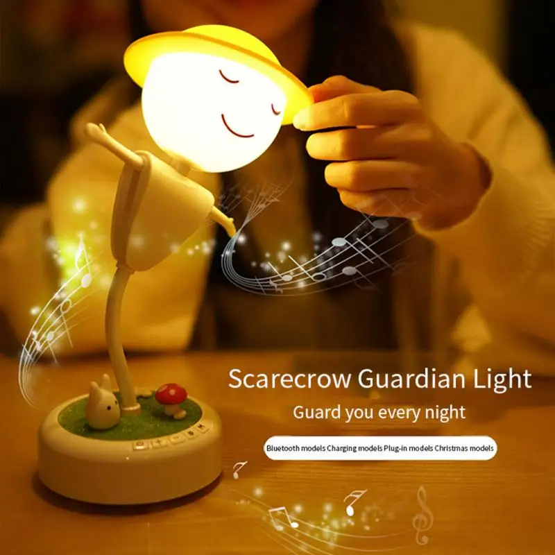 USB Charging Creative Scarecrow Touch Desk Lamp Human Body Induction Children Night Light Bluetooth Audio Play Music Warm Light
USB Charging Creative Scarecrow Touch Desk Lamp Human Body Induction Children Night Light Bluetooth Audio Play Music Warm Light
