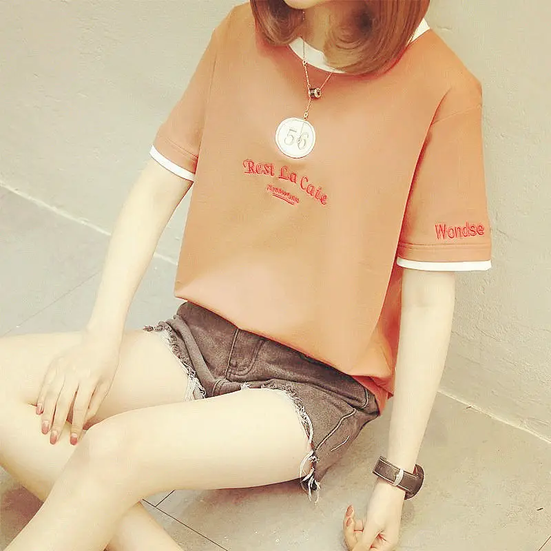 Top Oversized t-shirt Loose short sleeve t-shirt female student summer dress new women's half sleeve T-shirt top bottom coat
Top Oversized t-shirt Loose short sleeve t-shirt female student summer dress new women's half sleeve T-shirt top bottom coat