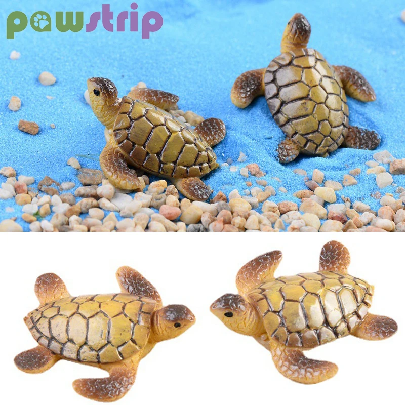 

Mini Sea Turtle Model Aquarium Ornaments Resin Figurines Miniatures Fish Tank Acessories Lifelike Terrarium Landscape Decoration