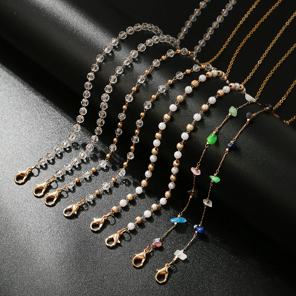 Metal Glasses Chain Crystal Pearl Anti-skid Mask Lanyard Eyewear Retainer Accessories
Metal Glasses Chain Crystal Pearl Anti-skid Mask Lanyard Eyewear Retainer Accessories