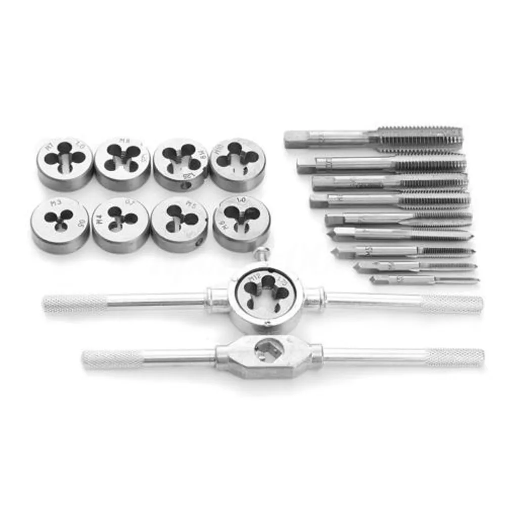 20 Pcs/set Metric Tap And Die Wrench Kit Hand Tool Module Tap Threaded Plug Alloy Steel And 1 / 16-1 / 2 Inch
20 Pcs/set Metric Tap And Die Wrench Kit Hand Tool Module Tap Threaded Plug Alloy Steel And 1 / 16-1 / 2 Inch