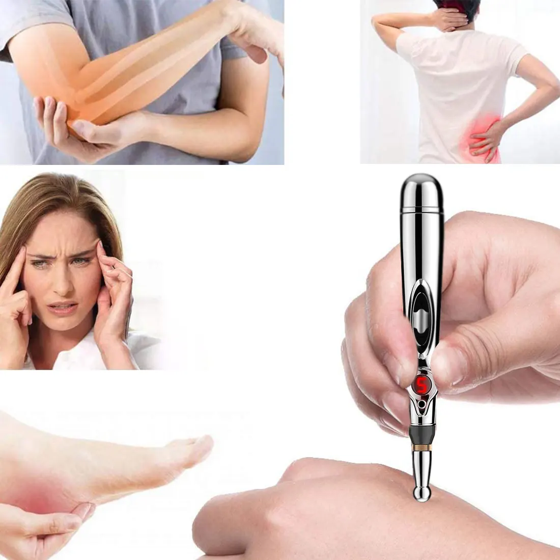 Electronic Acupuncture Pen Electric Meridians Laser Therapy Heal Massage Pen Face Body Massage Roller Acupuncture Point Detector 
Electronic Acupuncture Pen Electric Meridians Laser Therapy Heal Massage Pen Face Body Massage Roller Acupuncture Point Detector