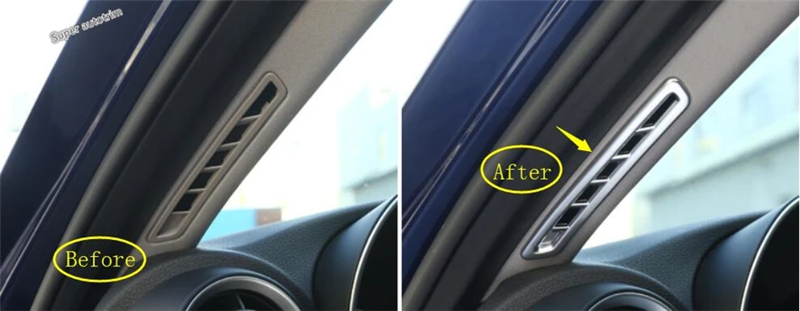 Lapetus Pillar A Inside Air Conditioning AC Vent Outlet Cover Trim 2 Pcs Fit For Alfa Romeo Giulia 2016 - 2020 ABS Matte
Lapetus Pillar A Inside Air Conditioning AC Vent Outlet Cover Trim 2 Pcs Fit For Alfa Romeo Giulia 2016 - 2020 ABS Matte