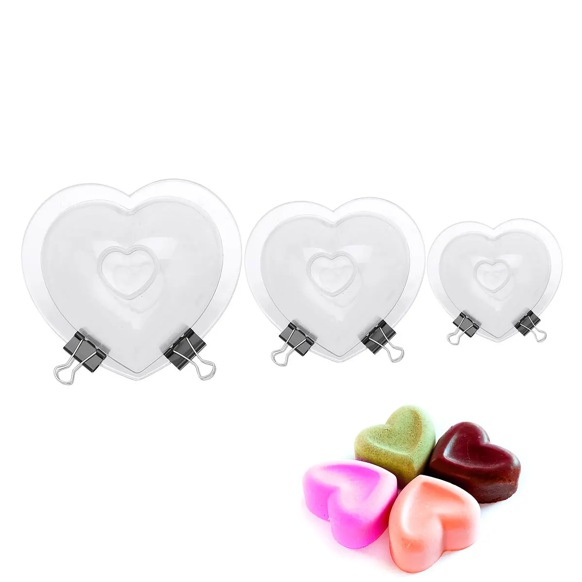 3 Set Chocolate Mold Non Stick Plastic Baking Mould DIY 3D Heart Shape Biscuit Pastry Cake Decorating Tools Bakeware Accessories
3 Set Chocolate Mold Non Stick Plastic Baking Mould DIY 3D Heart Shape Biscuit Pastry Cake Decorating Tools Bakeware Accessories