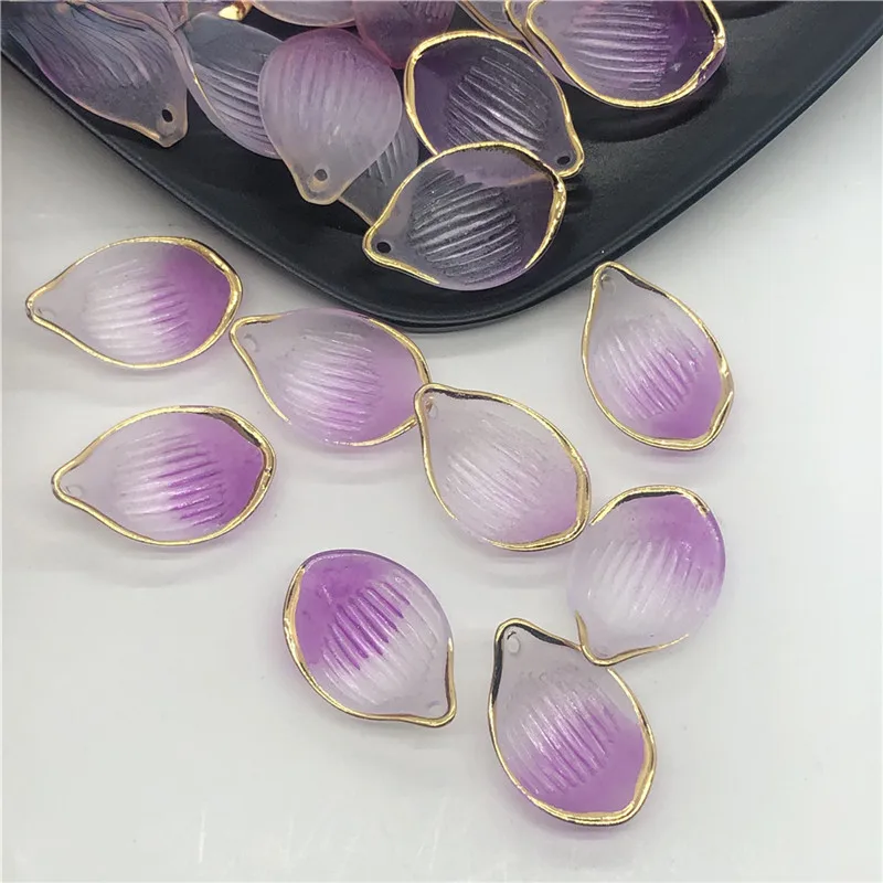 

20pcs Flower Petals Charms Pendants 16x23mm DIY Earrings Making Connectors Jewelry Findings Handwork Hair Accessories for Girls