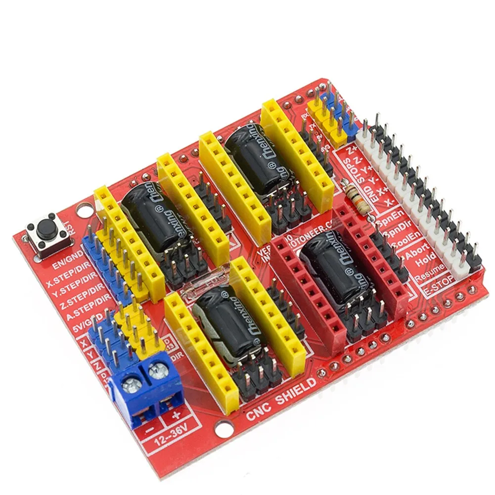 CNC Shield Expansion Board V3 Engraving Machine/3-D Printer/A4988 Driver Expansion Board For Arduino Diy Kit
CNC Shield Expansion Board V3 Engraving Machine/3-D Printer/A4988 Driver Expansion Board For Arduino Diy Kit
