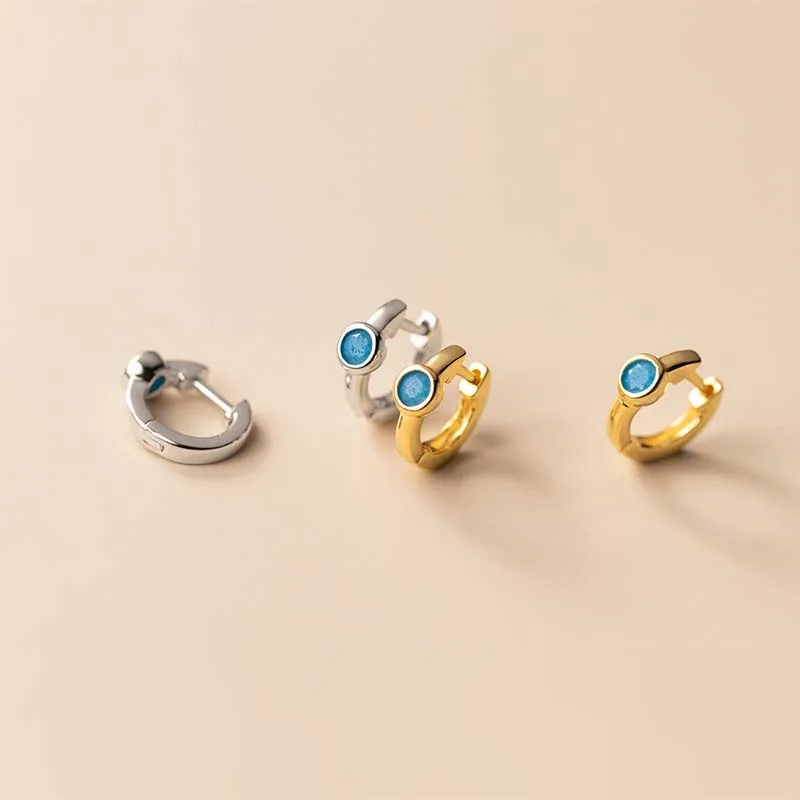 Blue Zircon Hoop Earrings 925 Silver Boho Silver Jewelry French Earrings Minimalism Brincos Pendientes Earrings for Women
Blue Zircon Hoop Earrings 925 Silver Boho Silver Jewelry French Earrings Minimalism Brincos Pendientes Earrings for Women