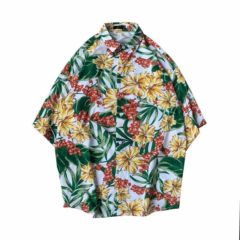 Men Short Sleeve Shirt Plus Size 3XL Ins Chic Print Loose Couples Hawaii Male All-match Seaside Holiday Streetwear Korean Style
Men Short Sleeve Shirt Plus Size 3XL Ins Chic Print Loose Couples Hawaii Male All-match Seaside Holiday Streetwear Korean Style