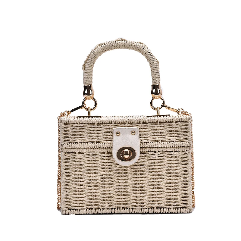 Casual Rattan Box Straw Bags Wicker Woven Women Handbags Handmade Shoulder Crossbody Bags Summer Beach Small Purses Famade Bag
Casual Rattan Box Straw Bags Wicker Woven Women Handbags Handmade Shoulder Crossbody Bags Summer Beach Small Purses Famade Bag