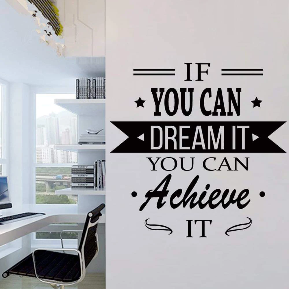 Motivational Dream Quote Wall Sticker Premium Quality Self Adhesive Vinyl rt Home Decor Living Room
Motivational Dream Quote Wall Sticker Premium Quality Self Adhesive Vinyl rt Home Decor Living Room