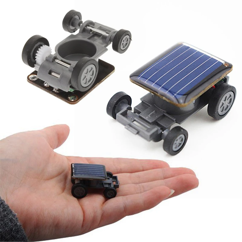 

1pc Mini Solar Car Toy Gadget Smallest Solar Power Car Racer Educational Solar Powered Toy Energia Solar Kids Toys Cricket