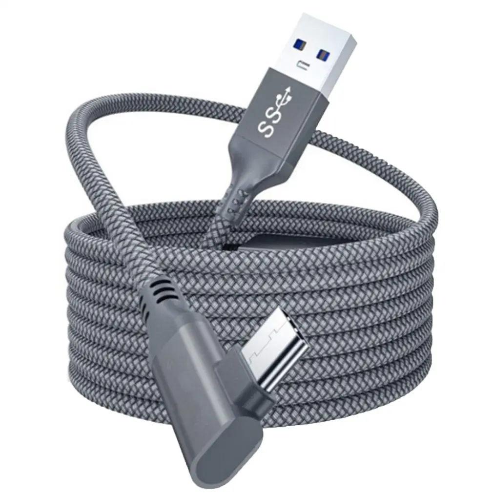 Link Плетеный 5 м USB3.2 локтевой кабель для передачи данных с высокой Скорость зарядки для Oculus Quest 2
Link Плетеный 5 м USB3.2 локтевой кабель для передачи данных с высокой Скорость зарядки для Oculus Quest 2