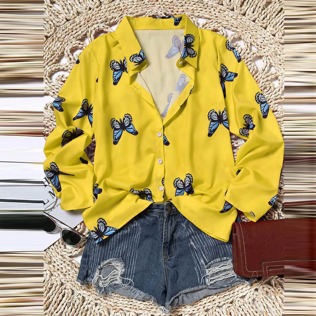Spring Autumn Floral Shirt Women Long Sleeve Buttton Tops And Shirts Lapel Collared Shirt Female Hawaiian Shirts
Spring Autumn Floral Shirt Women Long Sleeve Buttton Tops And Shirts Lapel Collared Shirt Female Hawaiian Shirts