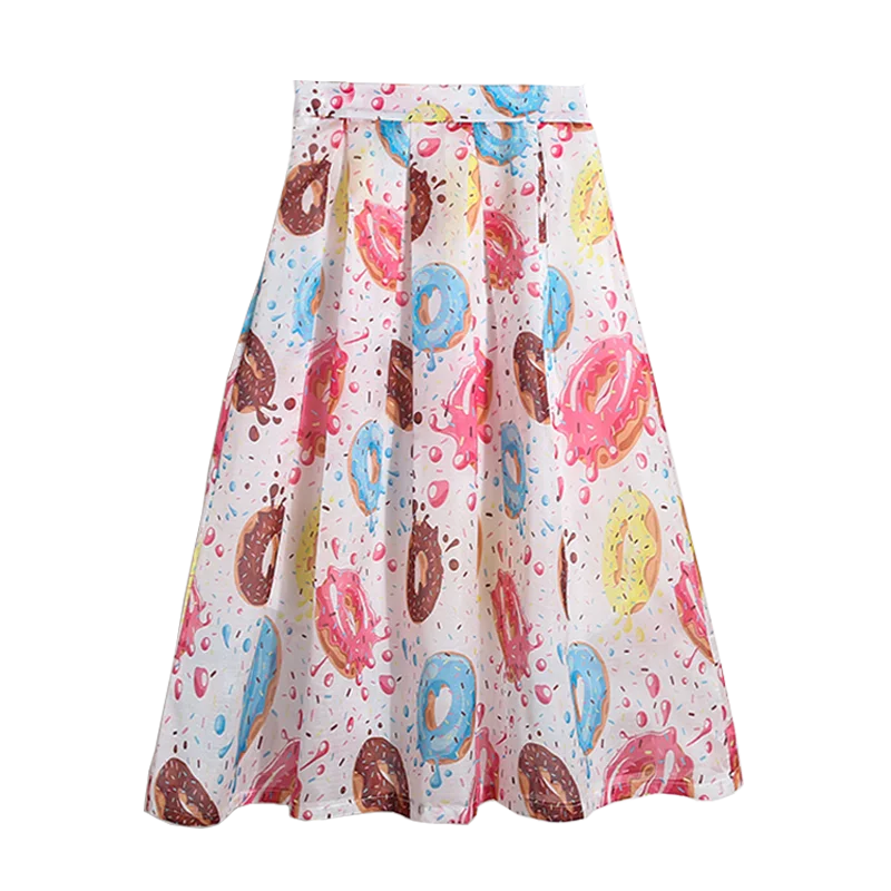 Donut Print Women Summer Mesh Skirts High Waist Korean Fashion Elegant Office Ladies A-Line Pleated Midi Skirt
Donut Print Women Summer Mesh Skirts High Waist Korean Fashion Elegant Office Ladies A-Line Pleated Midi Skirt