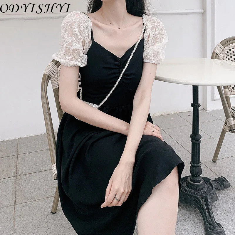 Women Vintage Summer Slim Lace Spliced New French Style Dress Female Designed Dresses Ladies Elegant Puff Sleeve Vestidos ML233
Women Vintage Summer Slim Lace Spliced New French Style Dress Female Designed Dresses Ladies Elegant Puff Sleeve Vestidos ML233