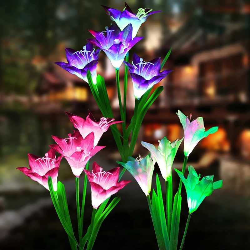 Artificial Flowers Solar Lily Garden Lights 7 Colors LED Solar Lights Outdoor Waterproof Patio Lawn Garden Yard Pathway Decora
Artificial Flowers Solar Lily Garden Lights 7 Colors LED Solar Lights Outdoor Waterproof Patio Lawn Garden Yard Pathway Decora