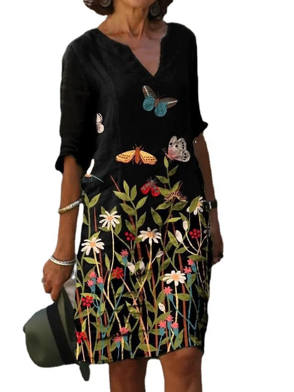 Женское платье из бамбукового волокна, свободное платье с коротким рукавом и круглым вырезом, в Литературном ретро-стиле, с цветочным принт... 
Женское платье из бамбукового волокна, свободное платье с коротким рукавом и круглым вырезом, в Литературном ретро-стиле, с цветочным принт...