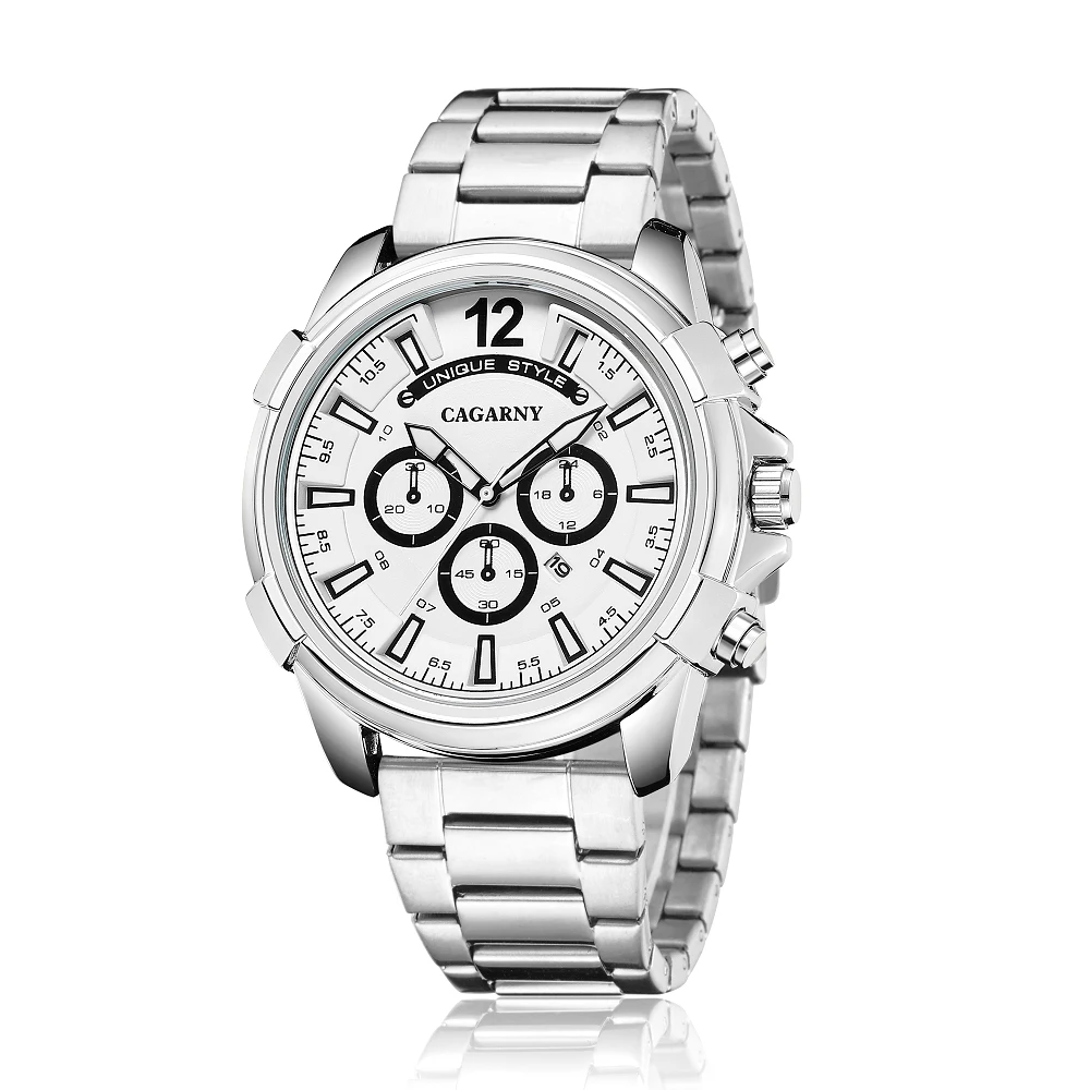 Fashion Luxury Brand Cagarny Men Gold Watches Men's Waterproof Stainless Steel Quartz Wrist Watch Male Clock Relogio Masculino
Fashion Luxury Brand Cagarny Men Gold Watches Men's Waterproof Stainless Steel Quartz Wrist Watch Male Clock Relogio Masculino