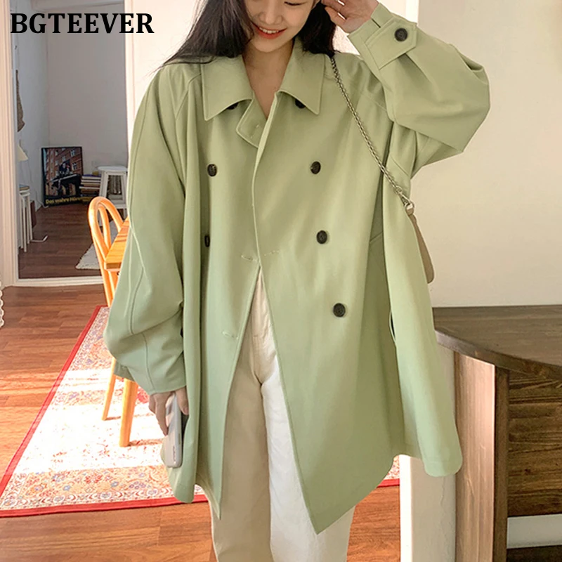 BGTEEVER Lapel Double Breasted Women Trench Coats Autumn Winter Full Sleeve Loose Casual Mid-length Female Jacket 2021
BGTEEVER Lapel Double Breasted Women Trench Coats Autumn Winter Full Sleeve Loose Casual Mid-length Female Jacket 2021