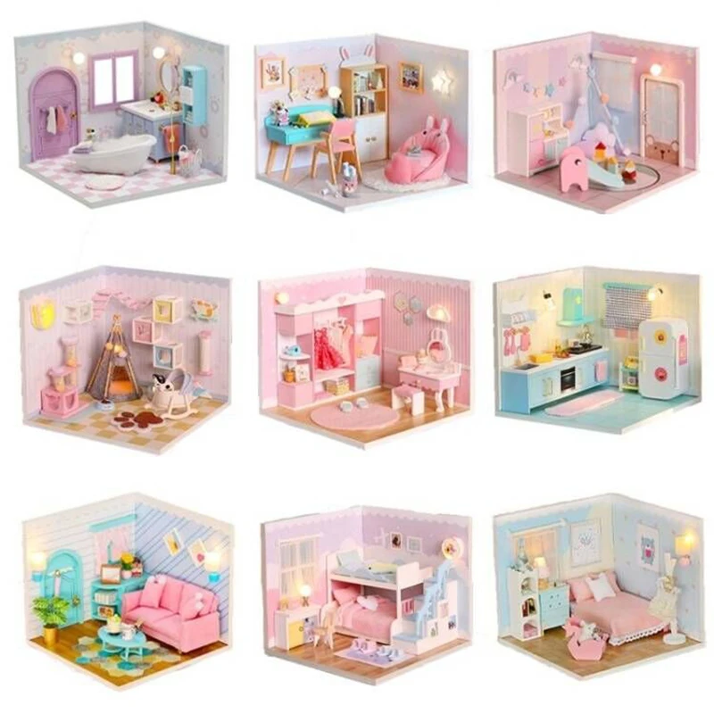 DIY Dollhouse Wooden Doll Houses Miniature Doll House Furniture Kit Casa Music Led Toys for Children Birthday Gift
DIY Dollhouse Wooden Doll Houses Miniature Doll House Furniture Kit Casa Music Led Toys for Children Birthday Gift