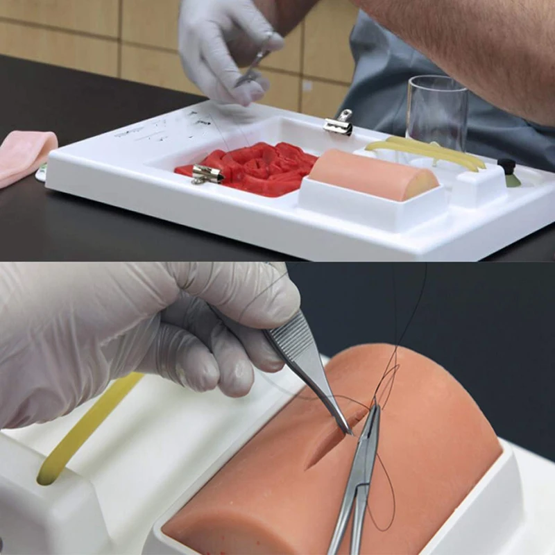 Suture Practice Kit Suture Practice Pad with Pre-Cut Wounds and Suture Tool KitSutures Threads for Nursing Students
Suture Practice Kit Suture Practice Pad with Pre-Cut Wounds and Suture Tool KitSutures Threads for Nursing Students
