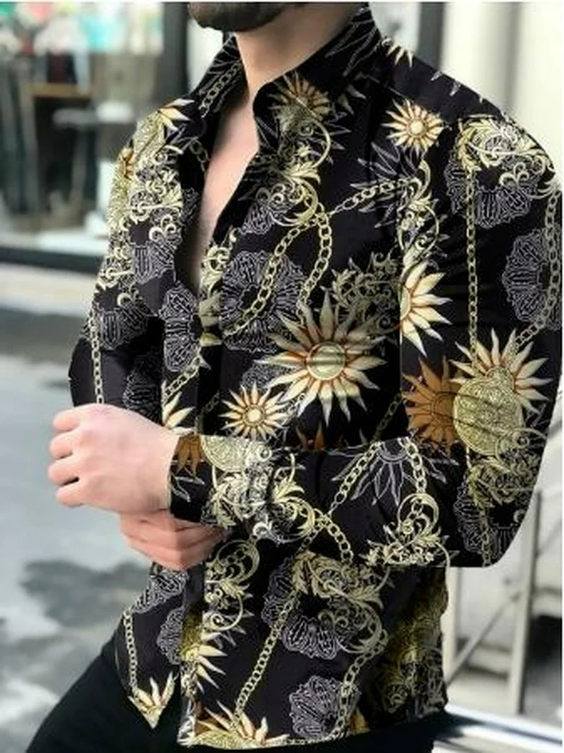 Men Clothing 2021 Spring Autumn New Men's Printed Lapel Large Size Fashion Long-sleeved Shirt Europe America Camisas Para Hombre
Men Clothing 2021 Spring Autumn New Men's Printed Lapel Large Size Fashion Long-sleeved Shirt Europe America Camisas Para Hombre