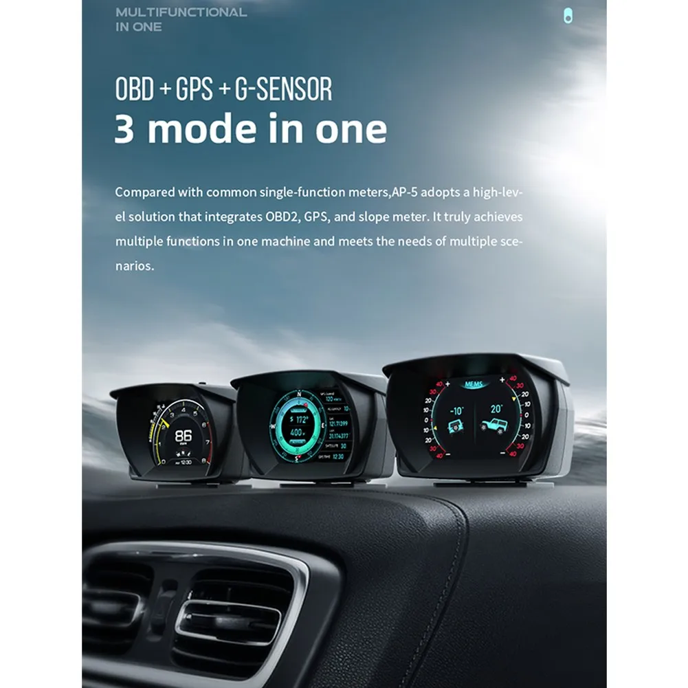 Ankerup AP-5 HUD Head-up Display OBDGPS Gradient Meter 3 System Driving Computer Modified Code Table Multifunctional Display
Ankerup AP-5 HUD Head-up Display OBDGPS Gradient Meter 3 System Driving Computer Modified Code Table Multifunctional Display