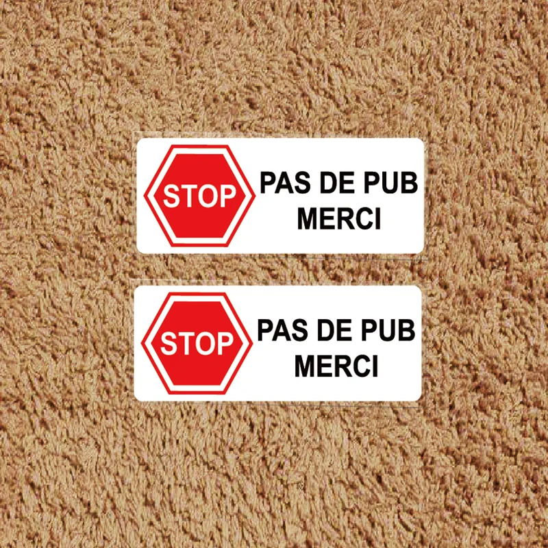 2 шт., персонализированная текстовая наклейка Stop Pus De Pub Merci, водонепроницаемая светоотражающая наклейка на автомобиль, 10 см x 4 см 
2 шт., персонализированная текстовая наклейка Stop Pus De Pub Merci, водонепроницаемая светоотражающая наклейка на автомобиль, 10 см x 4 см