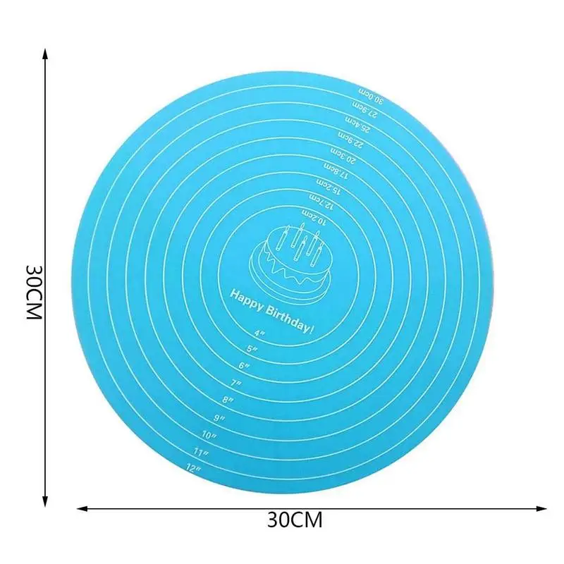 Reusable Round Silicone Pastry Mat with Measurements For Cake Turntable Stand DIY Making Kitchen Baking Mat Cooking Tool
Reusable Round Silicone Pastry Mat with Measurements For Cake Turntable Stand DIY Making Kitchen Baking Mat Cooking Tool